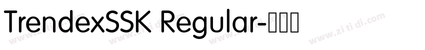 TrendexSSK Regular字体转换